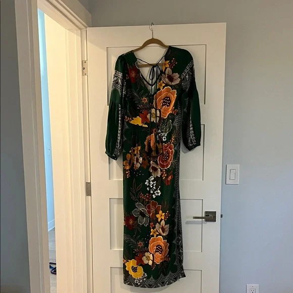 Floral Green Maxi Dress - Picture 2 of 12